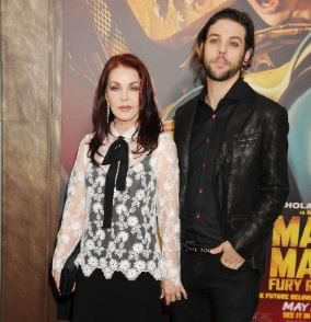 Navarone Garibaldi with his mother, Priscilla Presley.